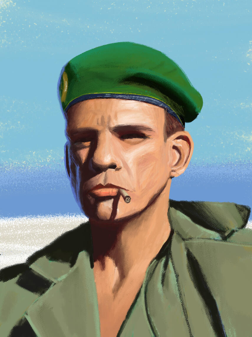 Film Digital Painting Study - Denis Lavant in "Beau Travail" (1999) - 4/14/25